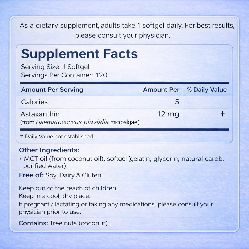 Astaxanthin Antioxidant Supplement