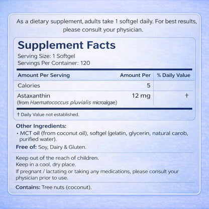 Astaxanthin Antioxidant Supplement